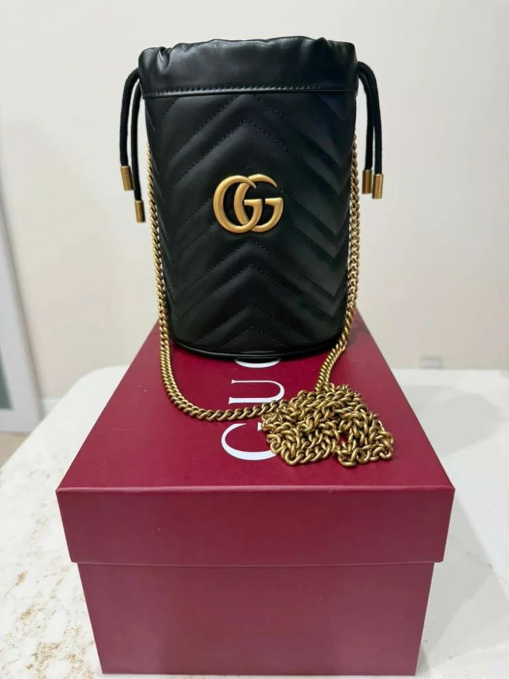 Gucci GG Marmont Black bucket bag - Picture 3 of 8
